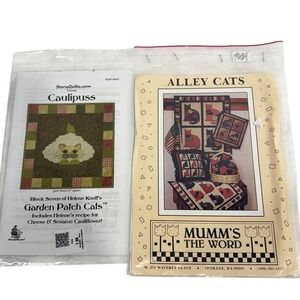 Vintage Cat Quilt Patterns Lot Debbie Mumm Alley‎ Cats Helene Knott Caulipuss
